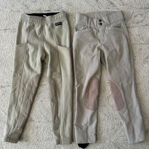 Kids Beige Riding Pants Set